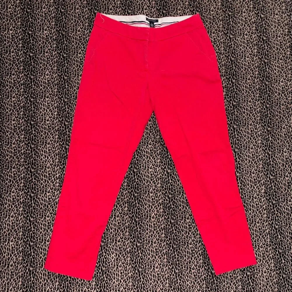 Tommy Hilfiger À La Cheville Women's Red Trousers